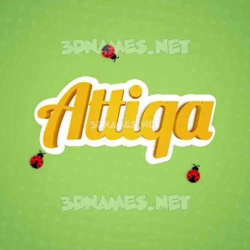 attiqa in Ladybugs style - 3D name wallpaper