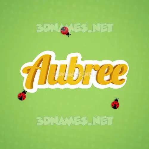 aubree in Ladybugs style - 3D name wallpaper
