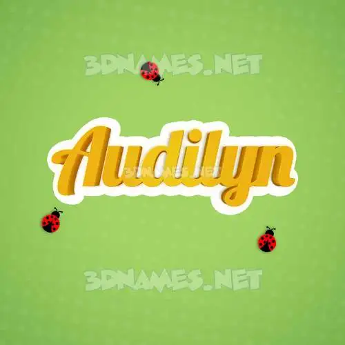 audilyn in Ladybugs style - 3D name wallpaper