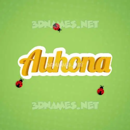 auhona in Ladybugs style - 3D name wallpaper