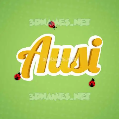 ausi in Ladybugs style - 3D name wallpaper