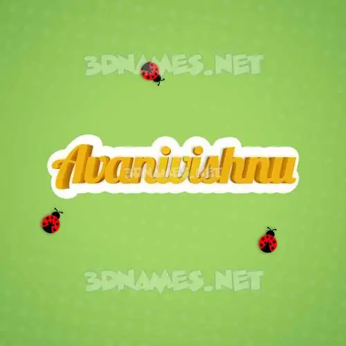 avanivishnu in Ladybugs style - 3D name wallpaper