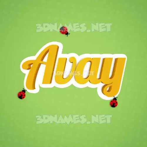 avay in Ladybugs style - 3D name wallpaper