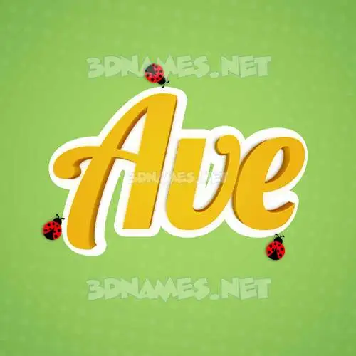 ave in Ladybugs style - 3D name wallpaper ave in Ladybugs style - 3D name wallpaper