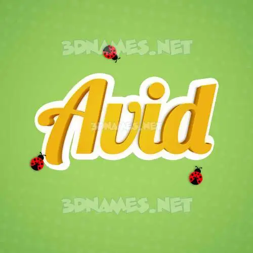 avid in Ladybugs style - 3D name wallpaper