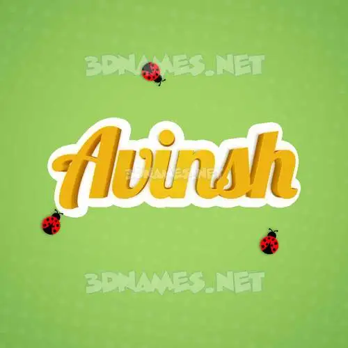avinsh in Ladybugs style - 3D name wallpaper