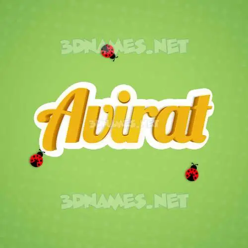 avirat in Ladybugs style - 3D name wallpaper