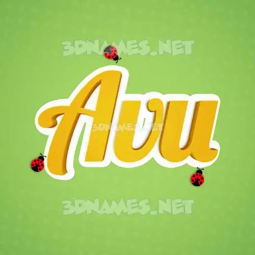 avu in Ladybugs style - 3D name wallpaper