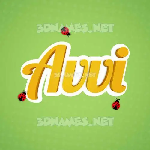 avvi in Ladybugs style - 3D name wallpaper