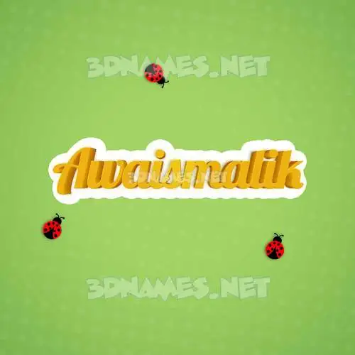 awaismalik in Ladybugs style - 3D name wallpaper awaismalik in Ladybugs style - 3D name wallpaper