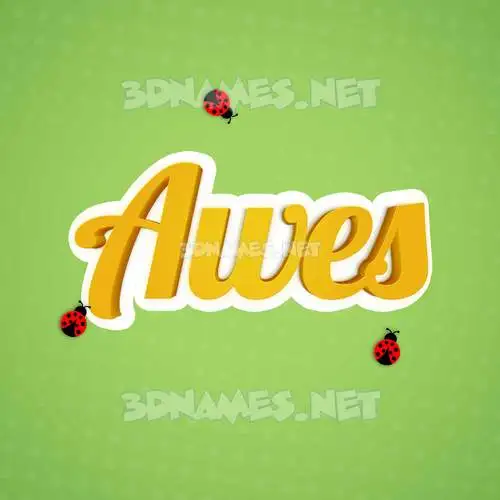 awes in Ladybugs style - 3D name wallpaper