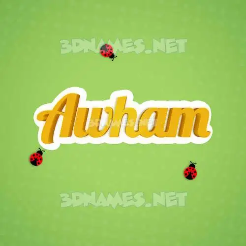 awham in Ladybugs style - 3D name wallpaper awham in Ladybugs style - 3D name wallpaper