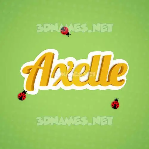 axelle in Ladybugs style - 3D name wallpaper