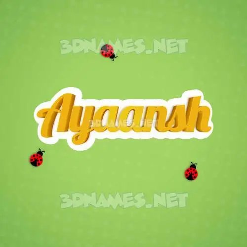 ayaansh in Ladybugs style - 3D name wallpaper