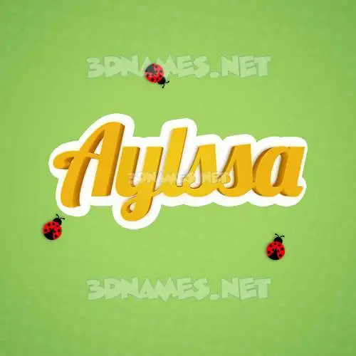 aylssa in Ladybugs style - 3D name wallpaper