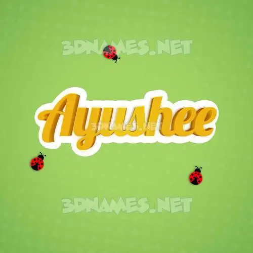 ayushee in Ladybugs style - 3D name wallpaper