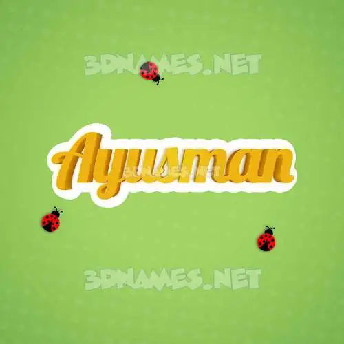 ayusman in Ladybugs style - 3D name wallpaper