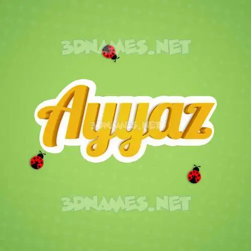 ayyaz in Ladybugs style - 3D name wallpaper