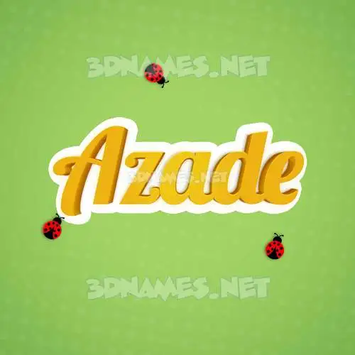 azade in Ladybugs style - 3D name wallpaper