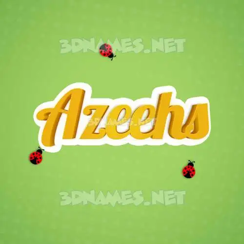 azeehs in Ladybugs style - 3D name wallpaper