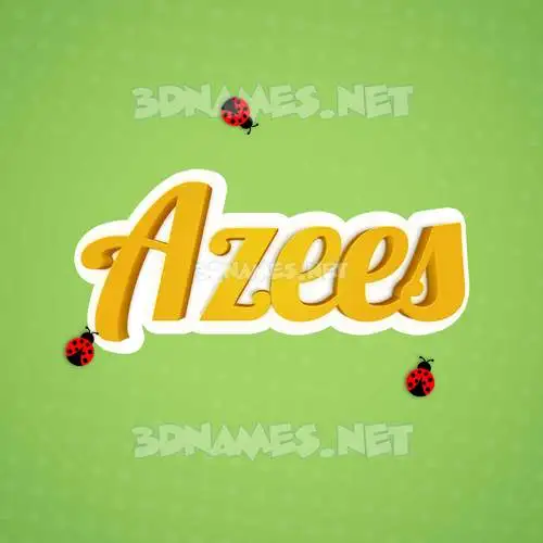 azees in Ladybugs style - 3D name wallpaper