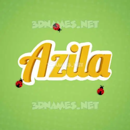 azila in Ladybugs style - 3D name wallpaper