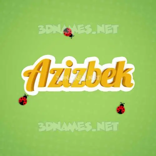 azizbek in Ladybugs style - 3D name wallpaper