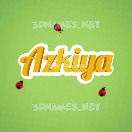 azkiya in Ladybugs style - 3D name wallpaper