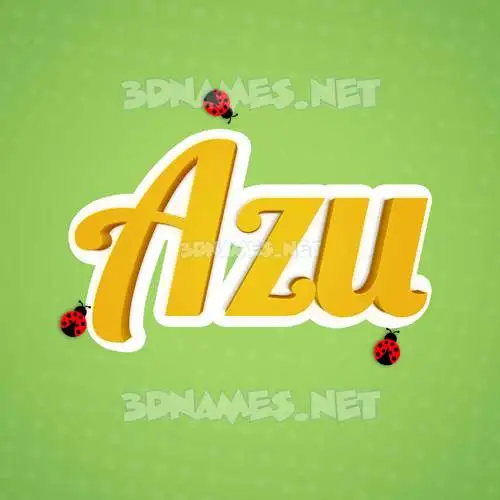 azu in Ladybugs style - 3D name wallpaper azu in Ladybugs style - 3D name wallpaper