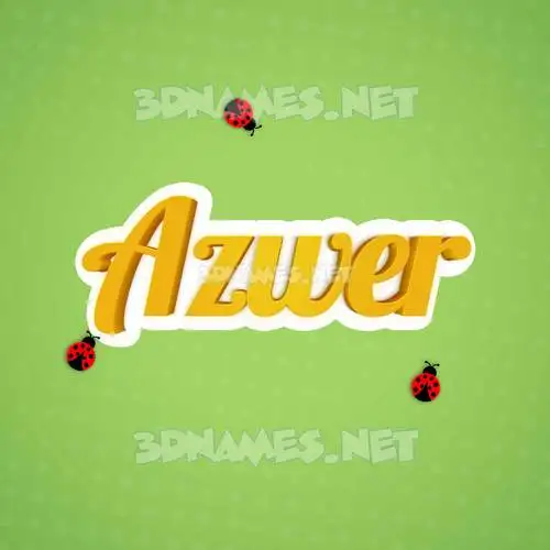 azwer in Ladybugs style - 3D name wallpaper azwer in Ladybugs style - 3D name wallpaper