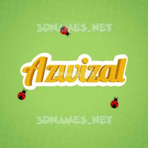 azwizal in Ladybugs style - 3D name wallpaper