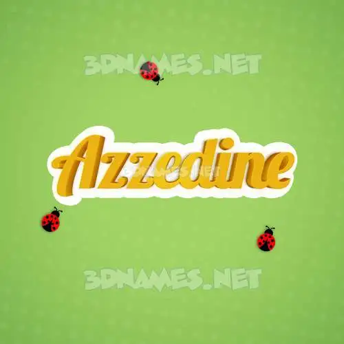 azzedine in Ladybugs style - 3D name wallpaper azzedine in Ladybugs style - 3D name wallpaper