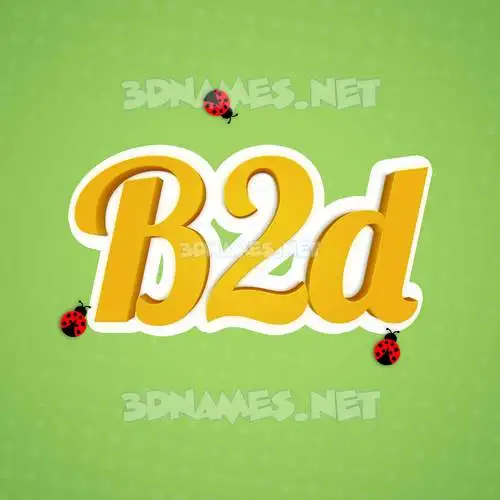b2d in Ladybugs style - 3D name wallpaper b2d in Ladybugs style - 3D name wallpaper