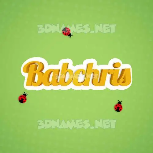 babchris in Ladybugs style - 3D name wallpaper babchris in Ladybugs style - 3D name wallpaper