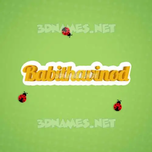 babithavinod in Ladybugs style - 3D name wallpaper