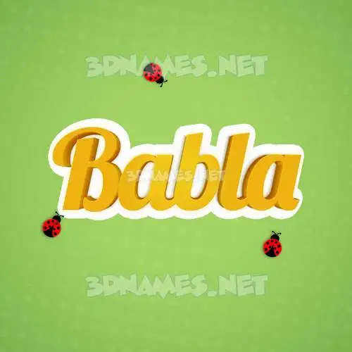 babla in Ladybugs style - 3D name wallpaper