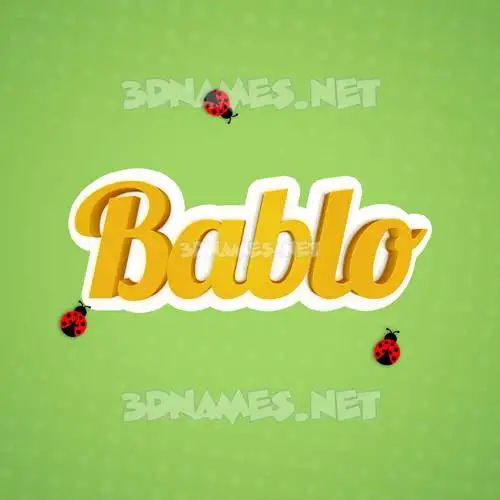 bablo in Ladybugs style - 3D name wallpaper bablo in Ladybugs style - 3D name wallpaper