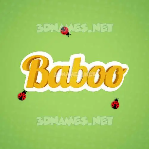 baboo in Ladybugs style - 3D name wallpaper baboo in Ladybugs style - 3D name wallpaper