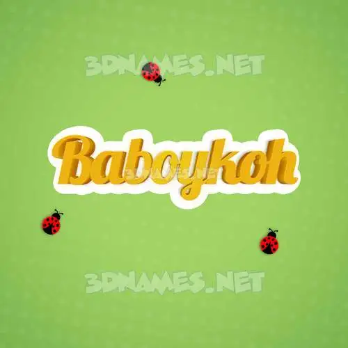 baboykoh in Ladybugs style - 3D name wallpaper baboykoh in Ladybugs style - 3D name wallpaper