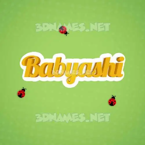 babyashi in Ladybugs style - 3D name wallpaper babyashi in Ladybugs style - 3D name wallpaper