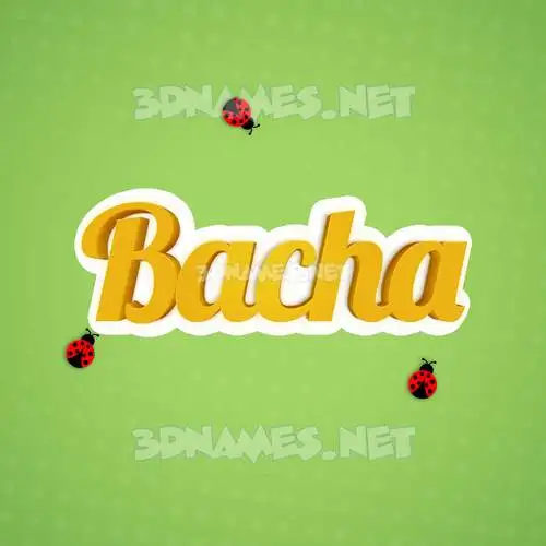 bacha in Ladybugs style - 3D name wallpaper bacha in Ladybugs style - 3D name wallpaper