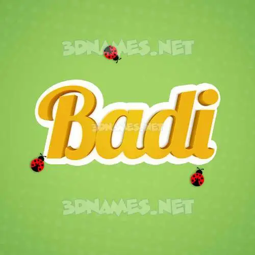 badi in Ladybugs style - 3D name wallpaper badi in Ladybugs style - 3D name wallpaper