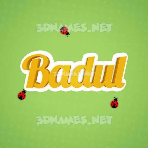 badul in Ladybugs style - 3D name wallpaper badul in Ladybugs style - 3D name wallpaper