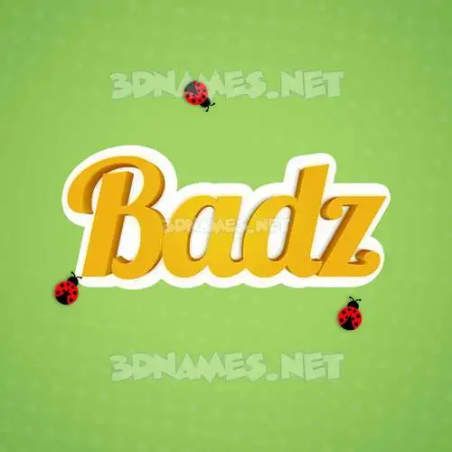 badz in Ladybugs style - 3D name wallpaper badz in Ladybugs style - 3D name wallpaper