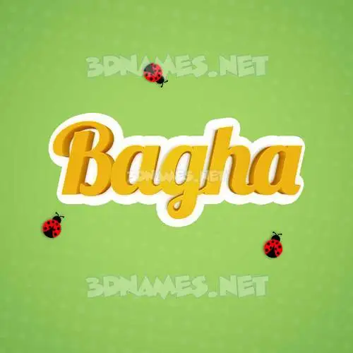 bagha in Ladybugs style - 3D name wallpaper