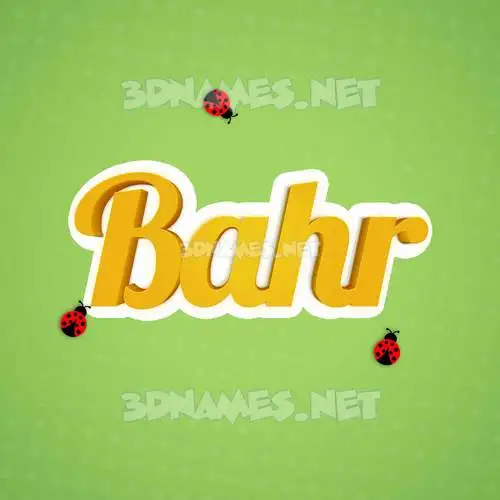 bahr in Ladybugs style - 3D name wallpaper bahr in Ladybugs style - 3D name wallpaper