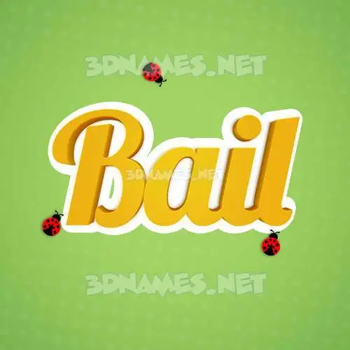 bail in Ladybugs style - 3D name wallpaper bail in Ladybugs style - 3D name wallpaper