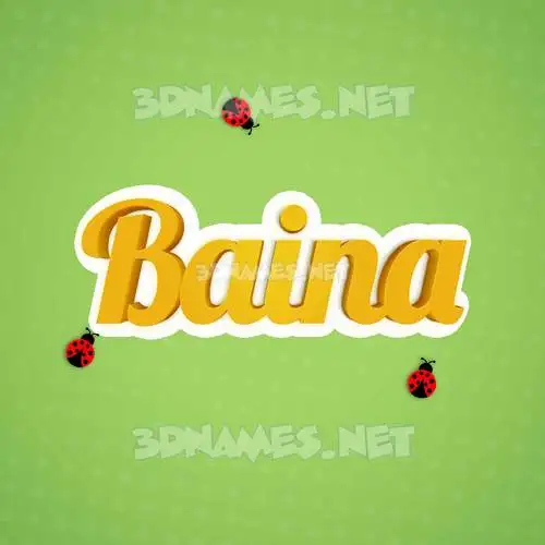 baina in Ladybugs style - 3D name wallpaper