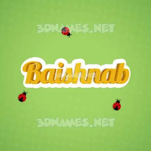 baishnab in Ladybugs style - 3D name wallpaper baishnab in Ladybugs style - 3D name wallpaper