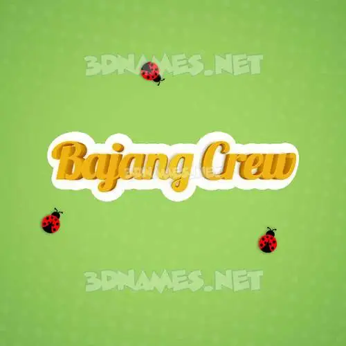 bajang crew in Ladybugs style - 3D name wallpaper bajang crew in Ladybugs style - 3D name wallpaper